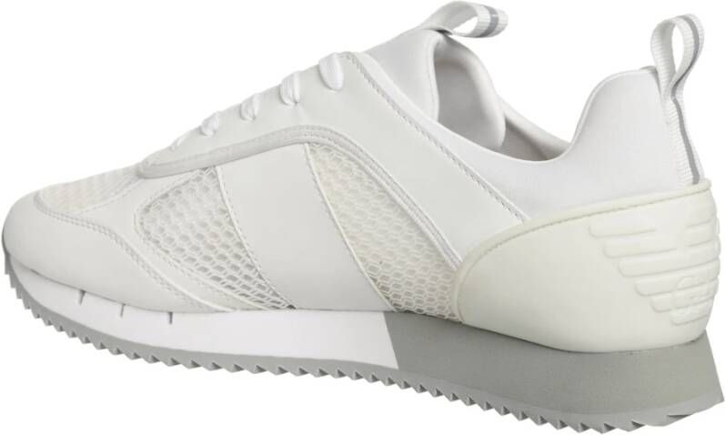 Emporio Armani EA7 Effen Veterschoenen White Heren