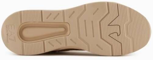 Emporio Armani EA7 Gouden Sneakers voor Stijlvolle Look