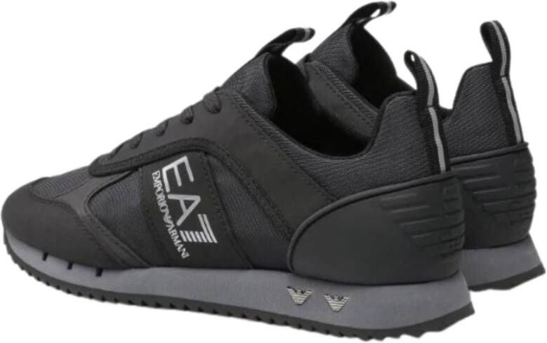 Emporio Armani EA7 Heren Sneakers met Logo aan de Zijkant Zwart Heren