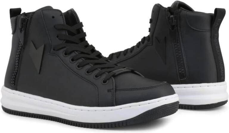 Emporio Armani EA7 Heren Sneakers van synthetisch leer Zwart Heren