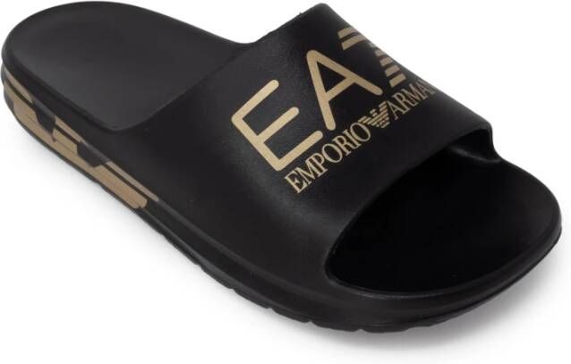 Emporio Armani EA7 Heren Zomer Slippers Black Heren