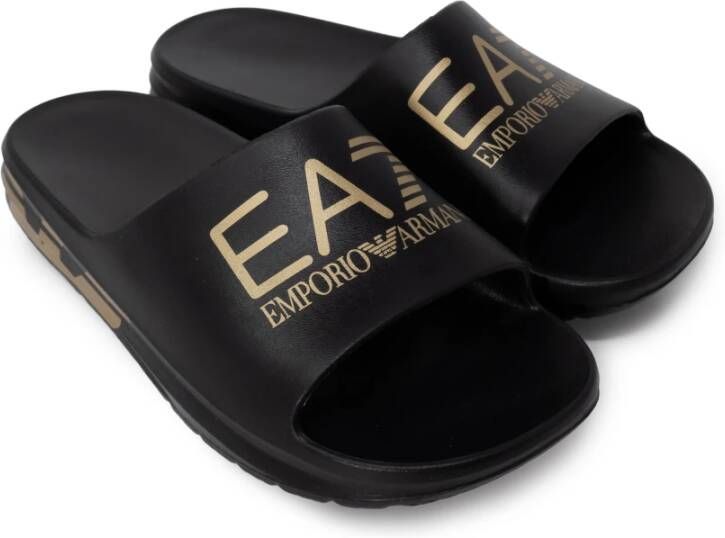 Emporio Armani EA7 Heren Zomer Slippers Black Heren