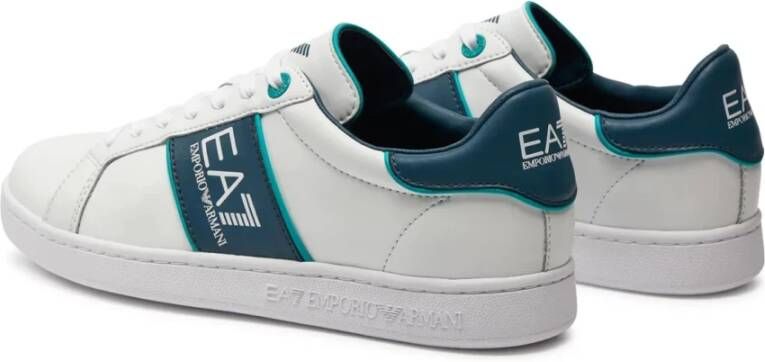 Emporio Armani EA7 Klassieke Leren Sneakers Wit White Heren