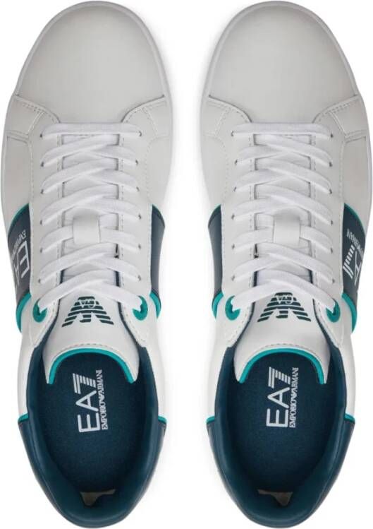 Emporio Armani EA7 Klassieke Leren Sneakers Wit White Heren