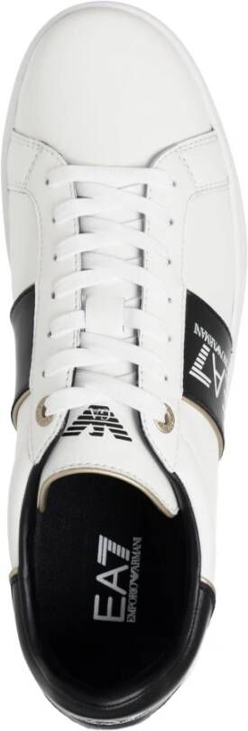 Emporio Armani EA7 Klassieke Sneakers met Vetersluiting Wit Heren