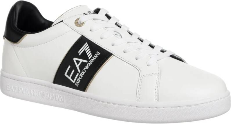 Emporio Armani EA7 Klassieke Sneakers met Vetersluiting Wit Heren