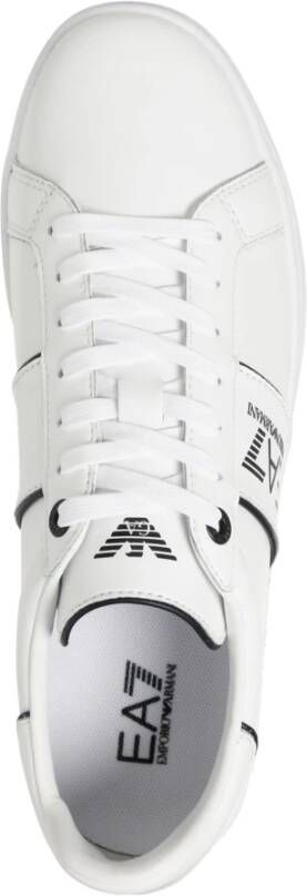 Emporio Armani EA7 Klassieke Sneakers met Vetersluiting Wit Heren