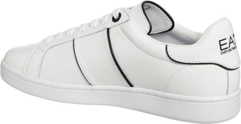 Emporio Armani EA7 Klassieke Sneakers met Vetersluiting Wit Heren