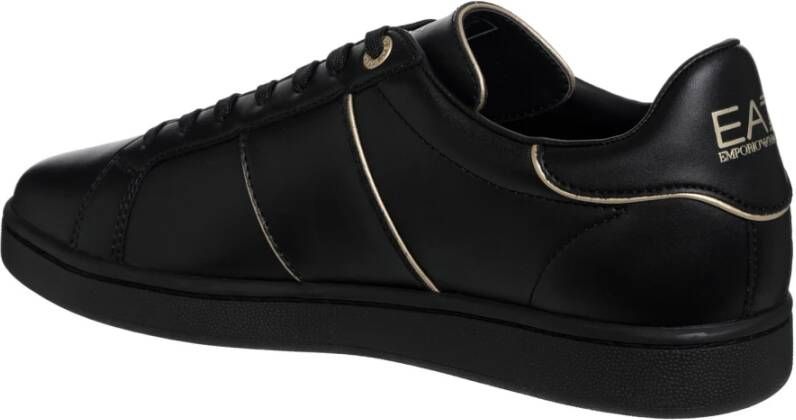 Emporio Armani EA7 Klassieke Sneakers met Vetersluiting Zwart Heren