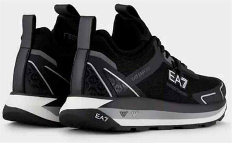 Emporio Armani EA7 Lage sportschoenen met veters Zwart Heren