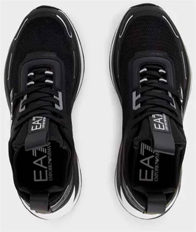 Emporio Armani EA7 Lage sportschoenen met veters Zwart Heren