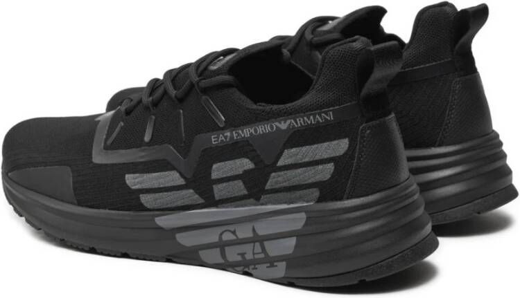 Emporio Armani EA7 Logo Print Sneakers Zwart Black Heren