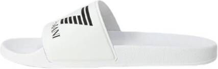 Emporio Armani EA7 Logo Slides Sandalen White Heren