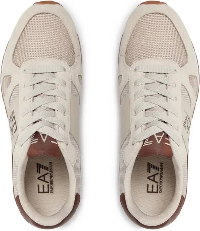 Emporio Armani EA7 Mesh en PU Leren Sneakers