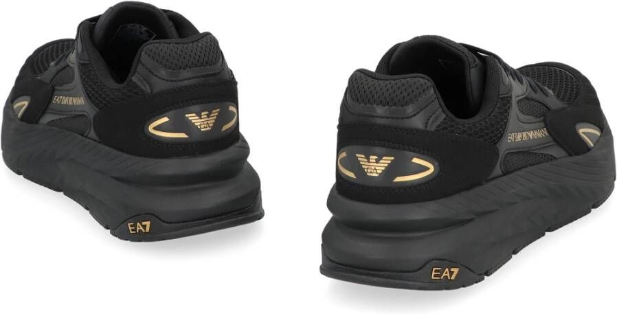 Emporio Armani EA7 Mesh Sneakers Ronde Neus Polyester Rubber