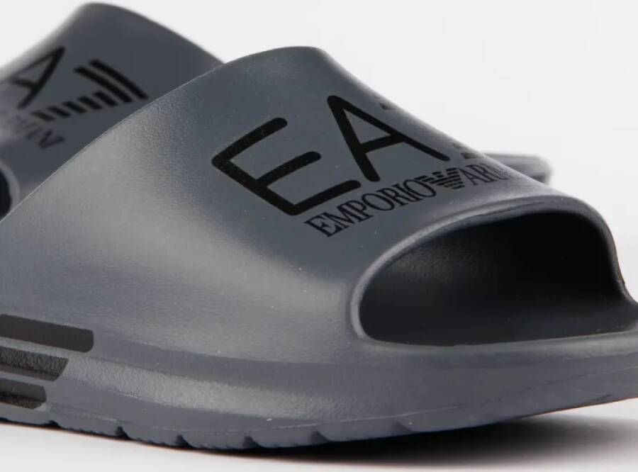 Emporio Armani EA7 Minimalistische Logo Print Slippers