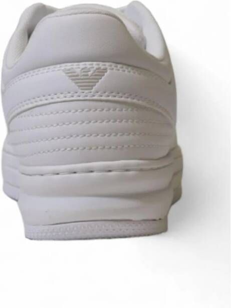 Emporio Armani EA7 Moderne witte polyester sneakers White Heren