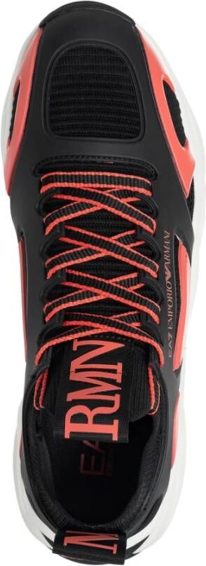 Emporio Armani EA7 Multicolor Vetersluiting Sneakers Black Heren