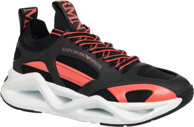 Emporio Armani EA7 Multicolor Vetersluiting Sneakers Black Heren