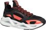 Emporio Armani EA7 Zwarte en rode sneaker met mesh en thermoplastische inzetstukken Black Heren - Thumbnail 3