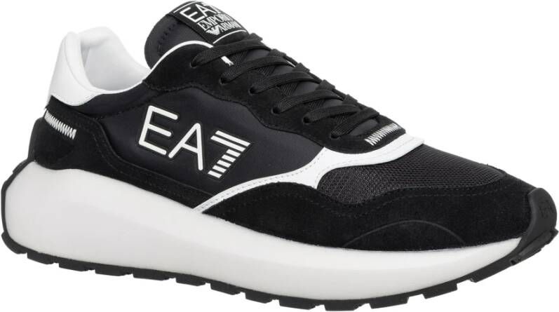 Emporio Armani EA7 Multicolor Vetersluiting Sneakers Black Heren