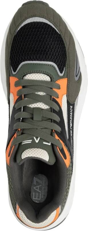 Emporio Armani EA7 Multicolor Vetersneakers Green Heren