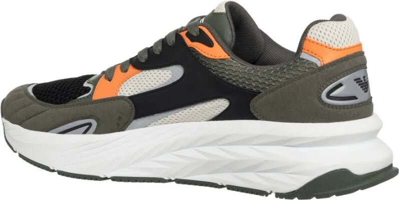 Emporio Armani EA7 Multicolor Vetersneakers Green Heren