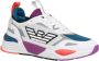 Emporio Ar i EA7 Witte Multicolor Sneaker Paars Logo White - Thumbnail 5
