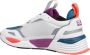 Emporio Ar i EA7 Witte Multicolor Sneaker Paars Logo White - Thumbnail 6
