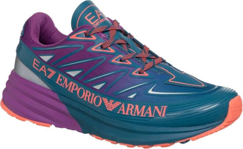 Emporio Armani EA7 Multikleur Vetersluiting Sneakers Multicolor Dames