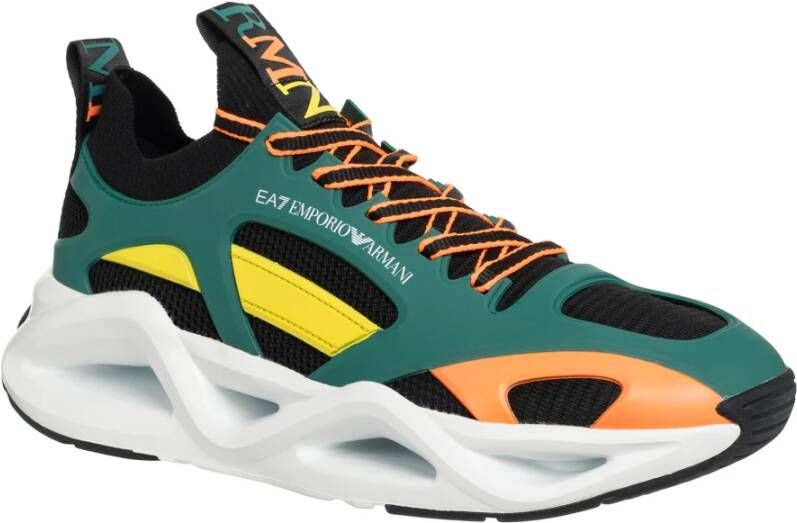 Emporio Armani EA7 Multikleur Vetersluiting Sneakers Multicolor Heren