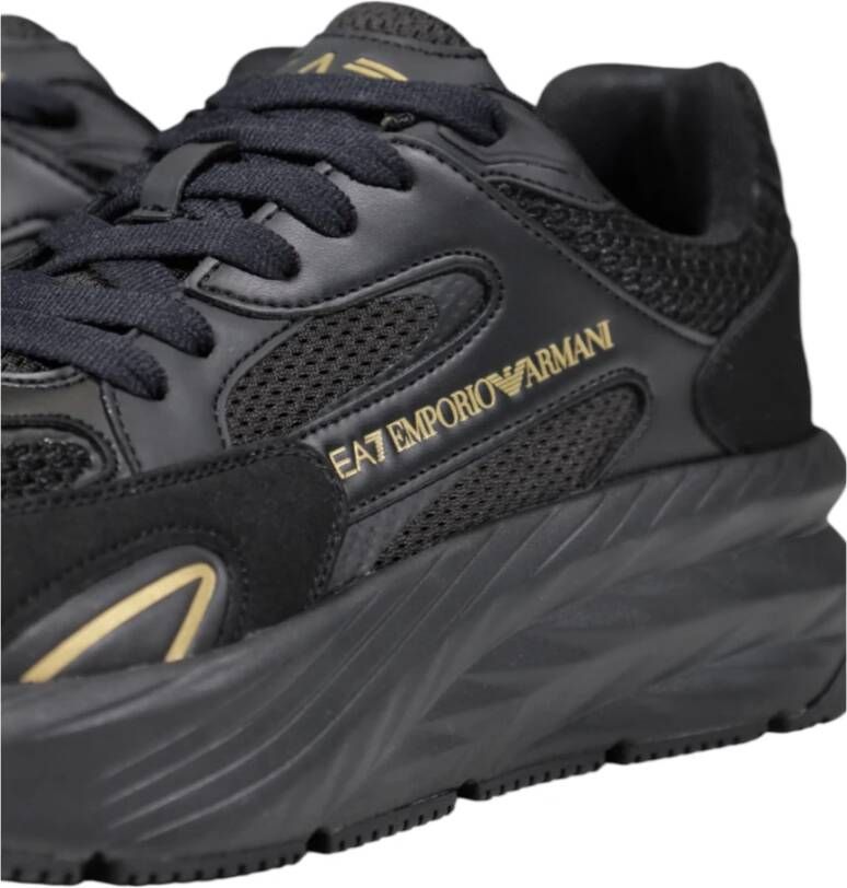 Emporio Armani EA7 Polyester Heren Sneakers Collectie Black Heren