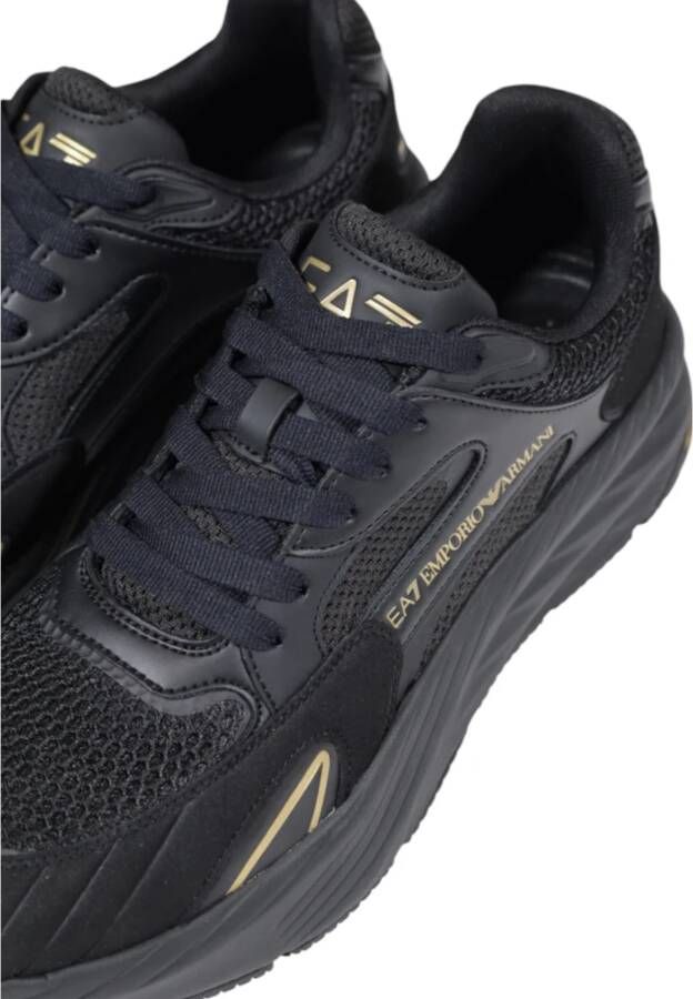 Emporio Armani EA7 Polyester Heren Sneakers Collectie Black Heren