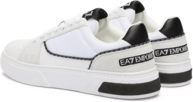 Emporio Armani EA7 Premium Court Sneakers White Heren