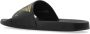 Ea7 Emporio Armani Teenslippers Visibility Logo Slides Shiny Black Gold - Thumbnail 12