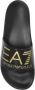 Ea7 Emporio Armani Teenslippers Visibility Logo Slides Shiny Black Gold - Thumbnail 13