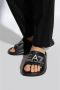 Emporio Armani EA7 Heren Zwarte Zilveren Rubberen Slipper Black Heren - Thumbnail 7