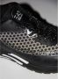 Emporio Armani EA7 Unisex Zwarte Witte Sneaker van Eco Leer Mesh Black Heren - Thumbnail 3
