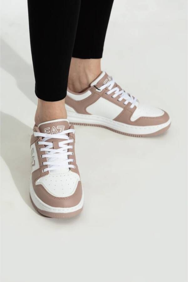 Emporio Armani EA7 Sneakers gemaakt van eco-leer Pink Dames