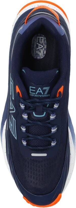 Emporio Armani EA7 Sneakers met logo Blue Heren
