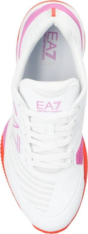 Emporio Armani EA7 Sneakers met logo White Dames