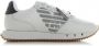 EA7 Emporio Armani Sneakers van leermix met labelprint model 'Basic Runner Eagle' - Thumbnail 4
