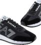 Emporio Ar i EA7 Zwarte Casual Textiel Sneakers met 3cm Rubberen Zool Black - Thumbnail 11