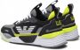 Ea7 black silver shark casual closed sneaker Emporio Armani Zwart Unisex - Thumbnail 3