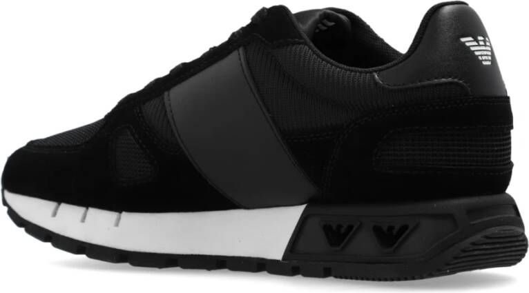 Emporio Armani EA7 sportschoenen met logo Black Dames