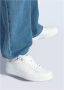 Emporio Ar i EA7 Witte leren sneakers met adelaarslogo White - Thumbnail 9