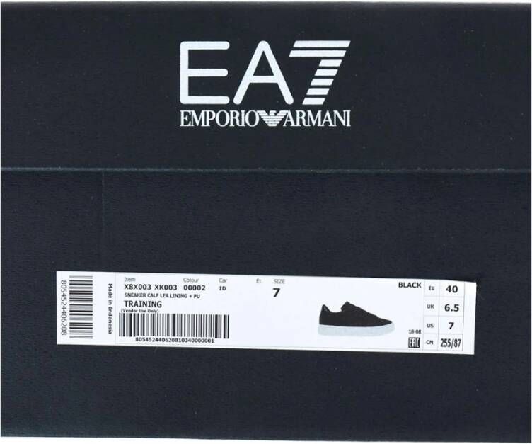 Emporio Armani EA7 Training Kalfsleer Voering Op Black Heren