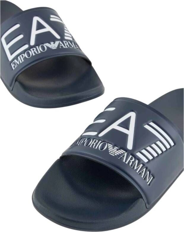 Emporio Armani EA7 Trendy Slippers met Oversized Logo