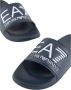 Ea7 Emporio Armani Teenslippers Visibility Logo Slides Navy Blue - Thumbnail 5