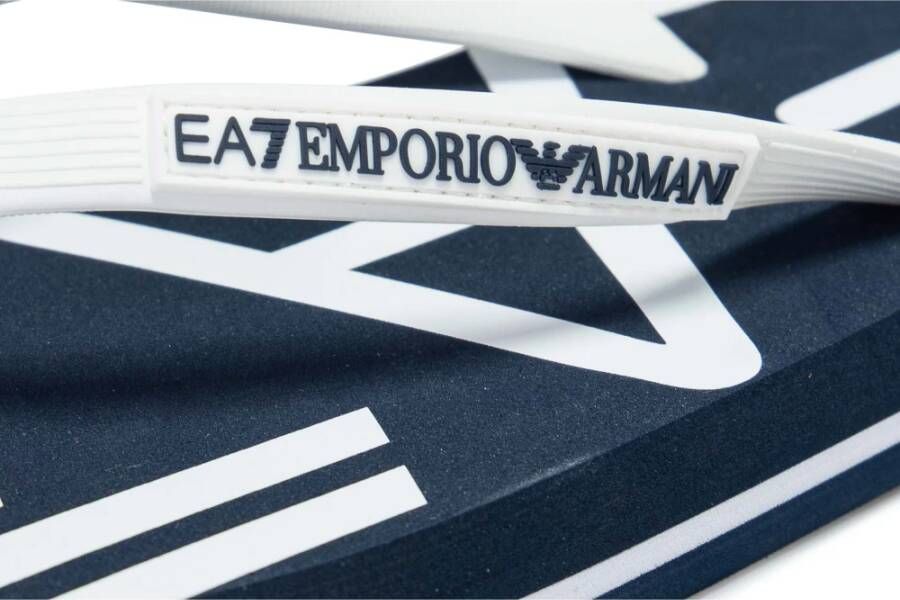 Emporio Armani EA7 Unisex Slippers Wit Blauw Xcq004-Xk196-N527 Blue Heren